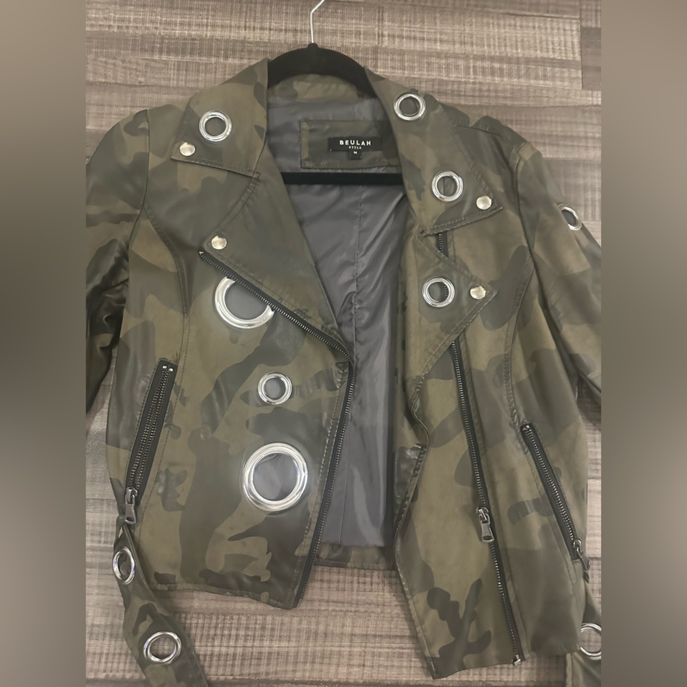 Camouflage Jacket with Silver Accents - Picture 2 of 4